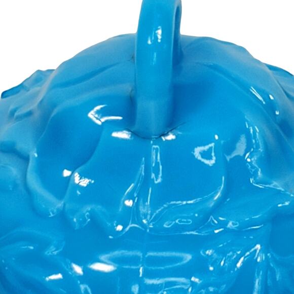 Vtg Round Butter Dish Blue Milk Glass Floral Vine 5.25" - Picture 6 of 15